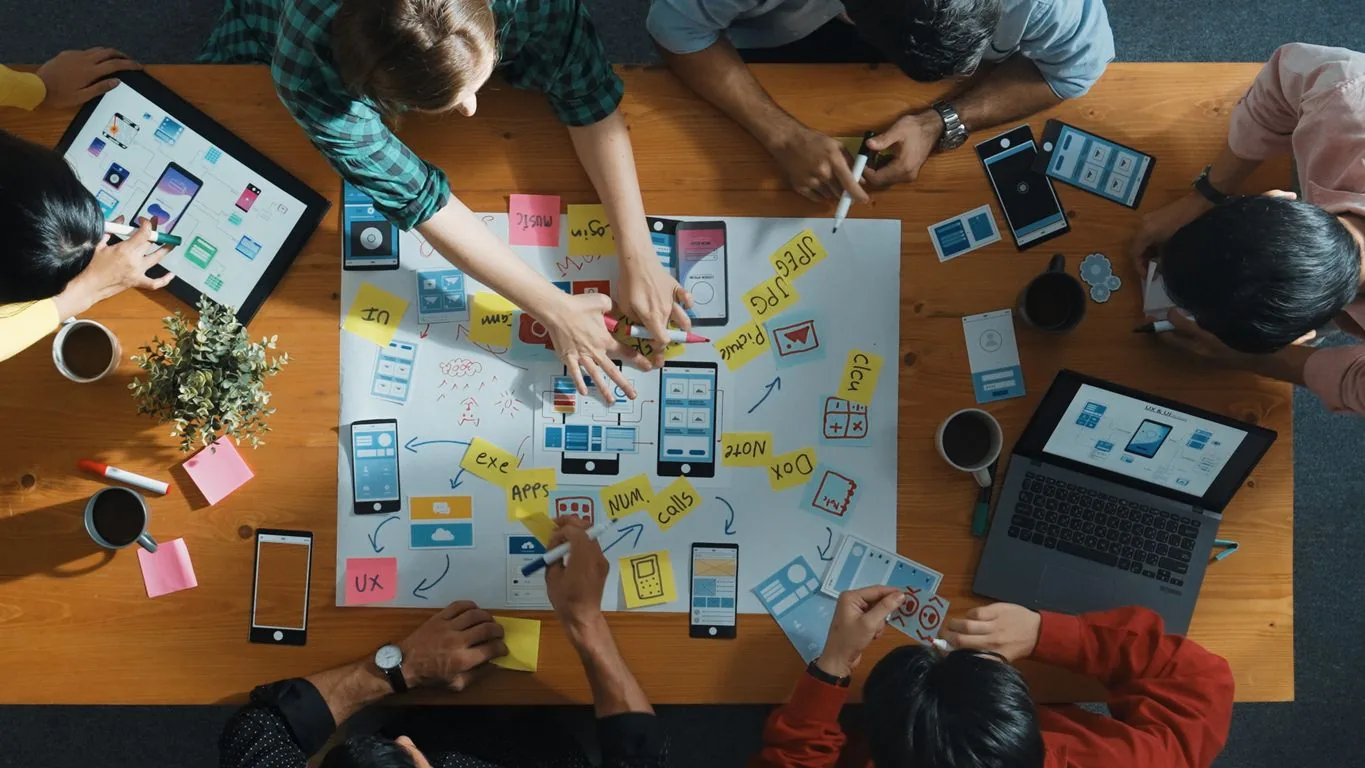 Developer building a modern web application